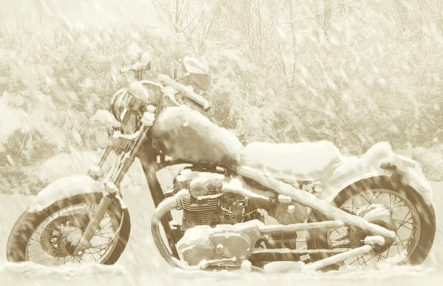 sepia-motorcycle-snow